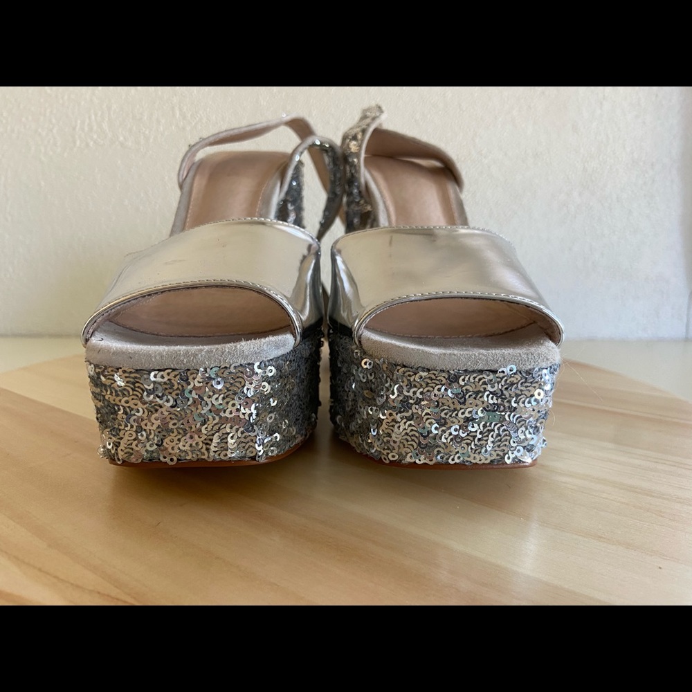 Shelly's London Dena Sequin Platform Pumps Heels - Picture 13 of 13